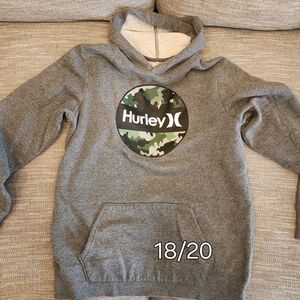 Hurley Kids Gray Camo Logo Hoodie